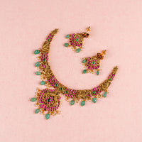 Alina Antique Jadau Necklace Set