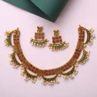 Thaswika Pearl Antique Necklace Set