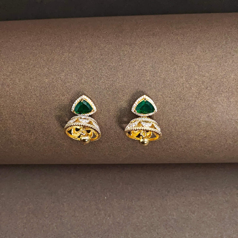 Diyaa CZ Gold Plated Earrings