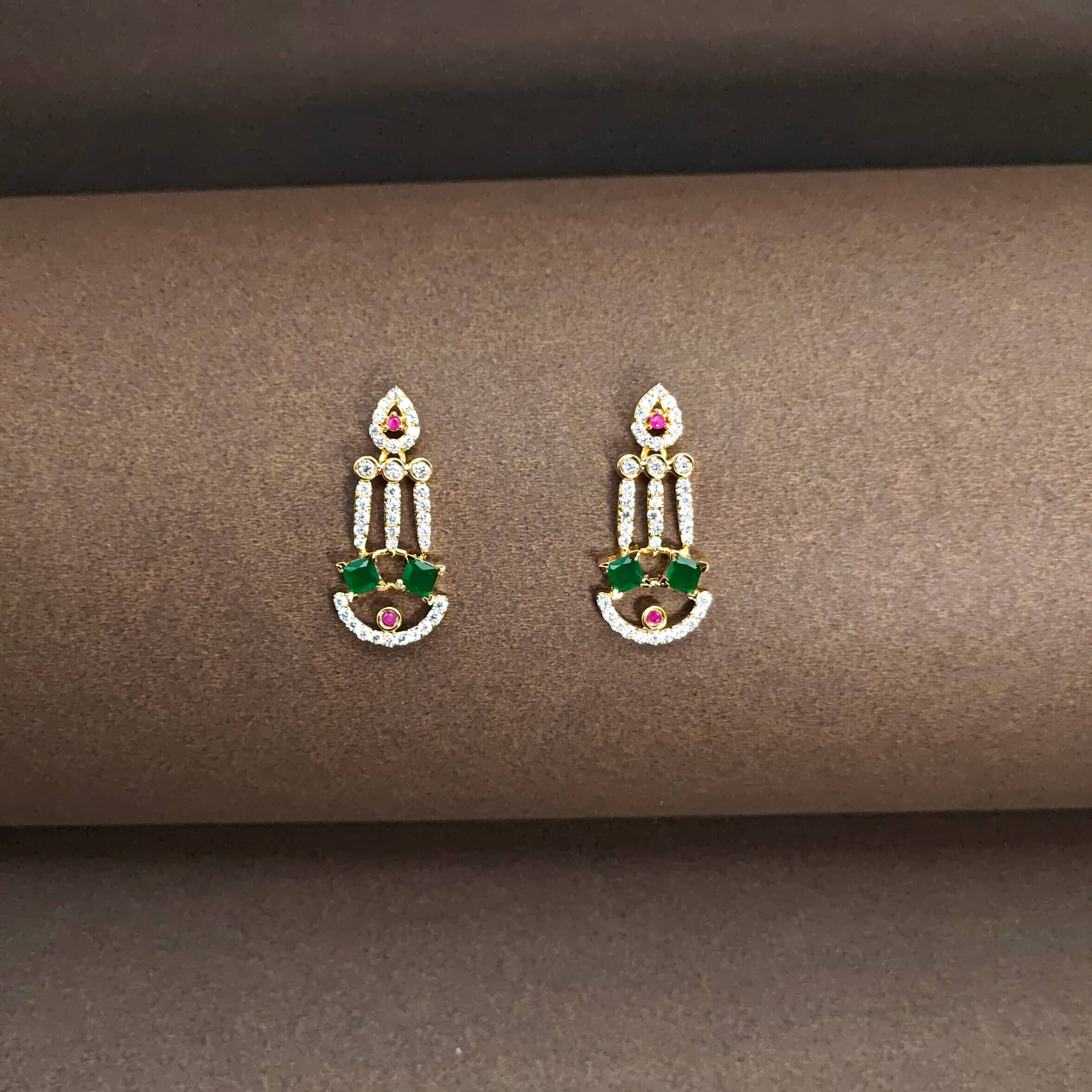 Harini CZ Gold Plated  Earrings