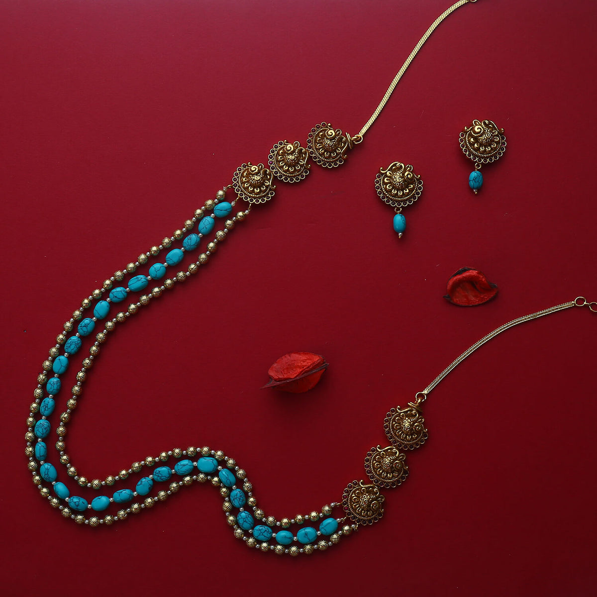 Manya Antique Long Necklace Set