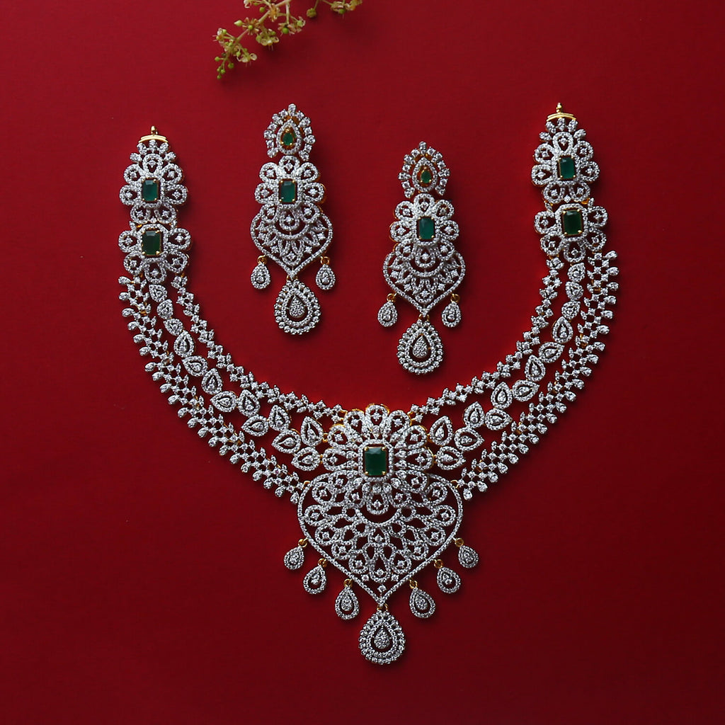 Mugdha Premium CZ Necklace Set