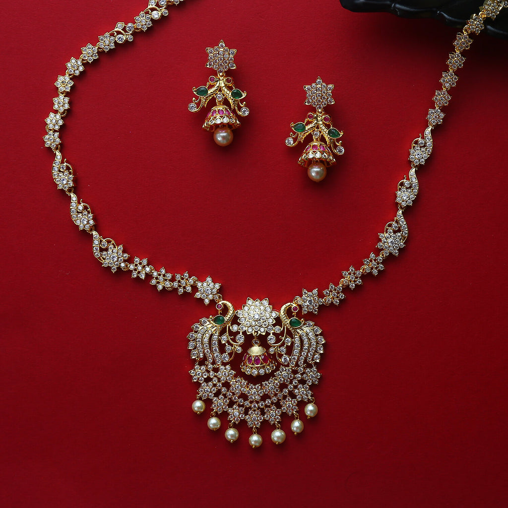 Amrita Premium CZ Long Necklace Set