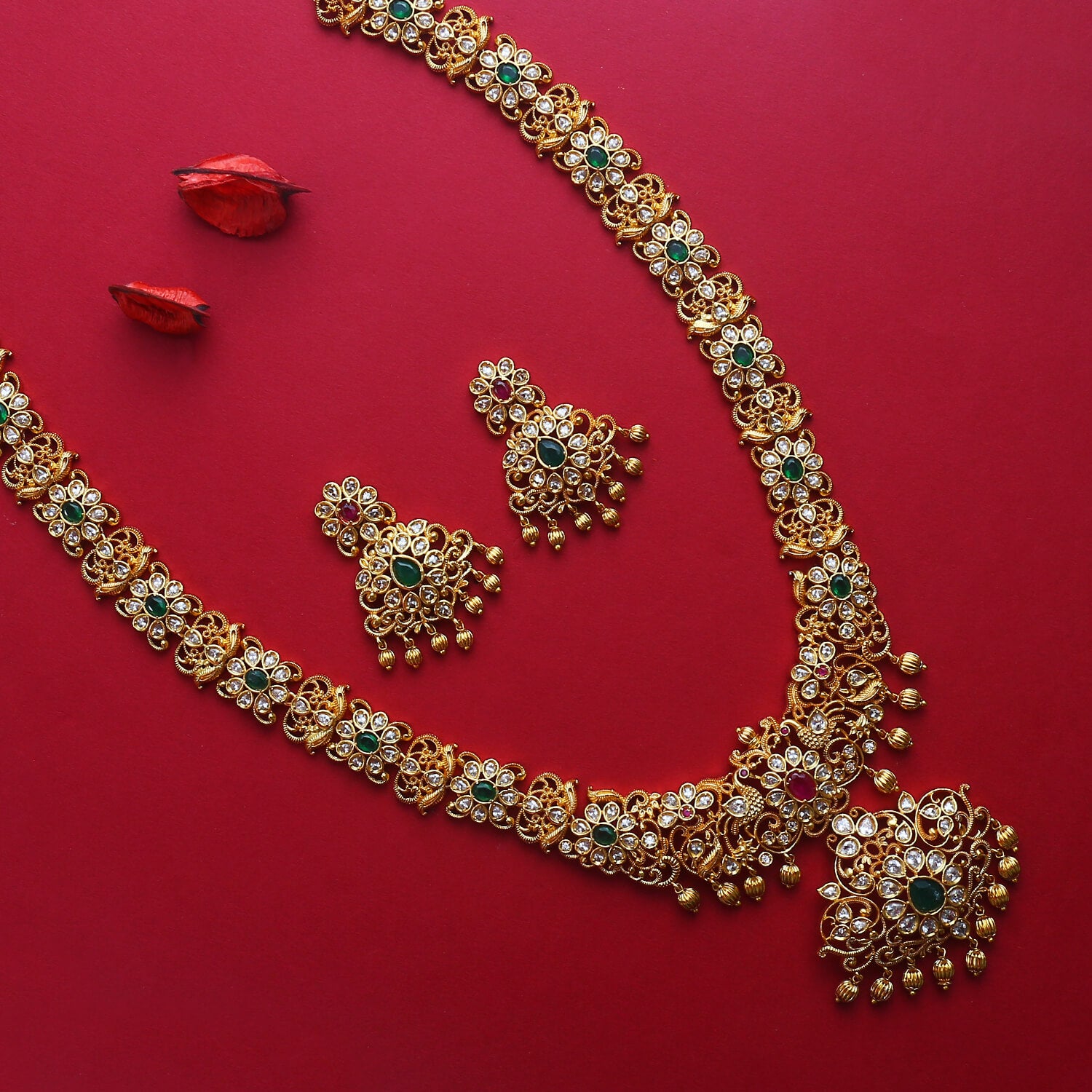 Shravya Antique Long Necklace Set