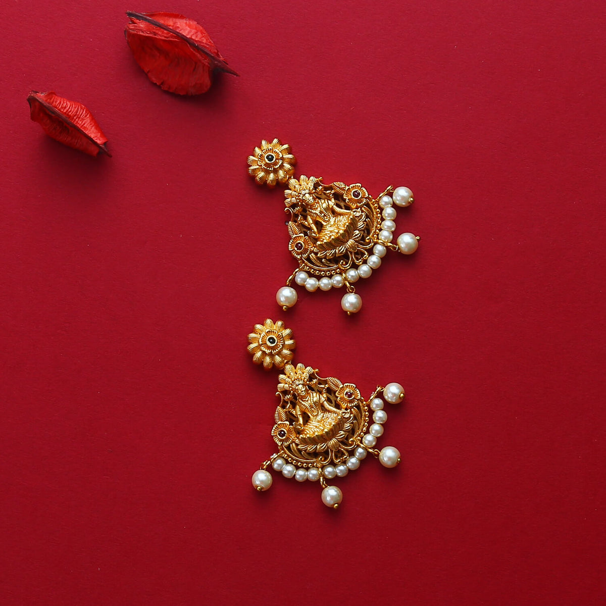 Lakshmi Antique Kasula Peru Long Necklace Set