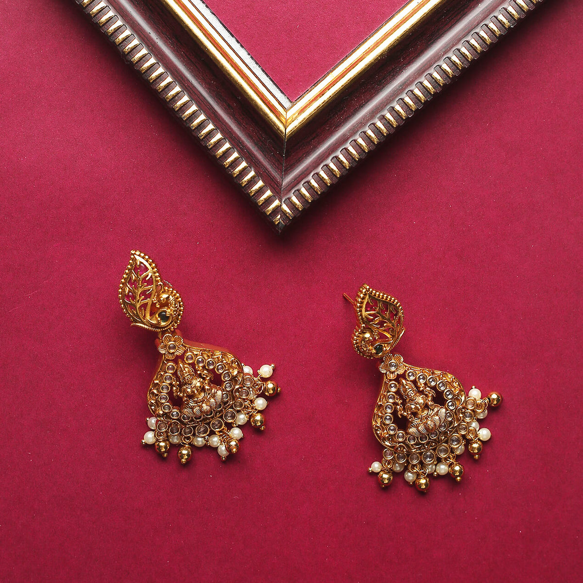 Antique Beads Lakshmi Haram Necklace Set