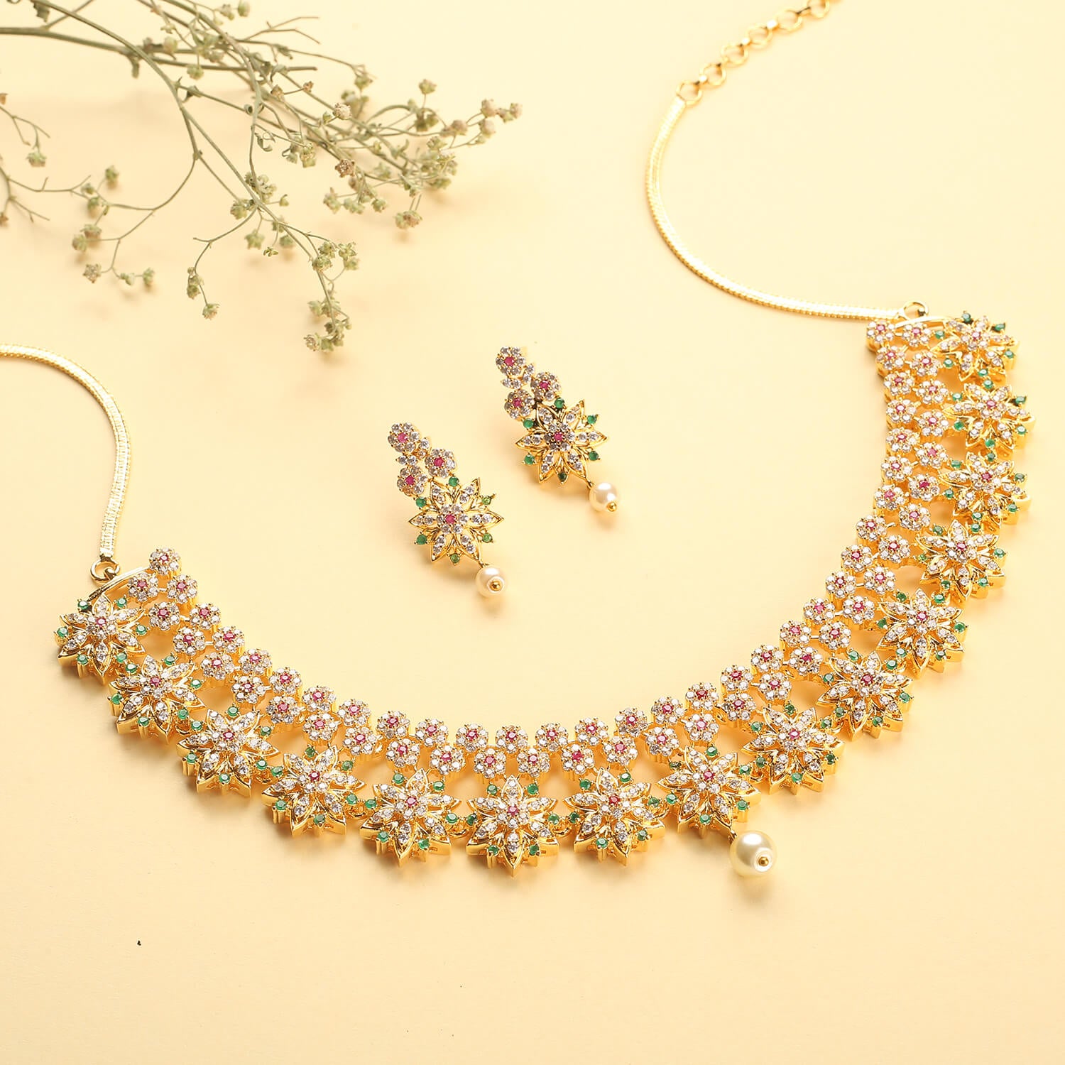 Nakshatra Premium CZ Necklace Set