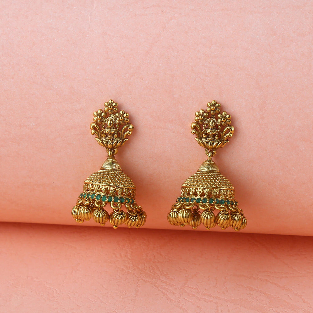 Brinda Antique Jhumka Earrings