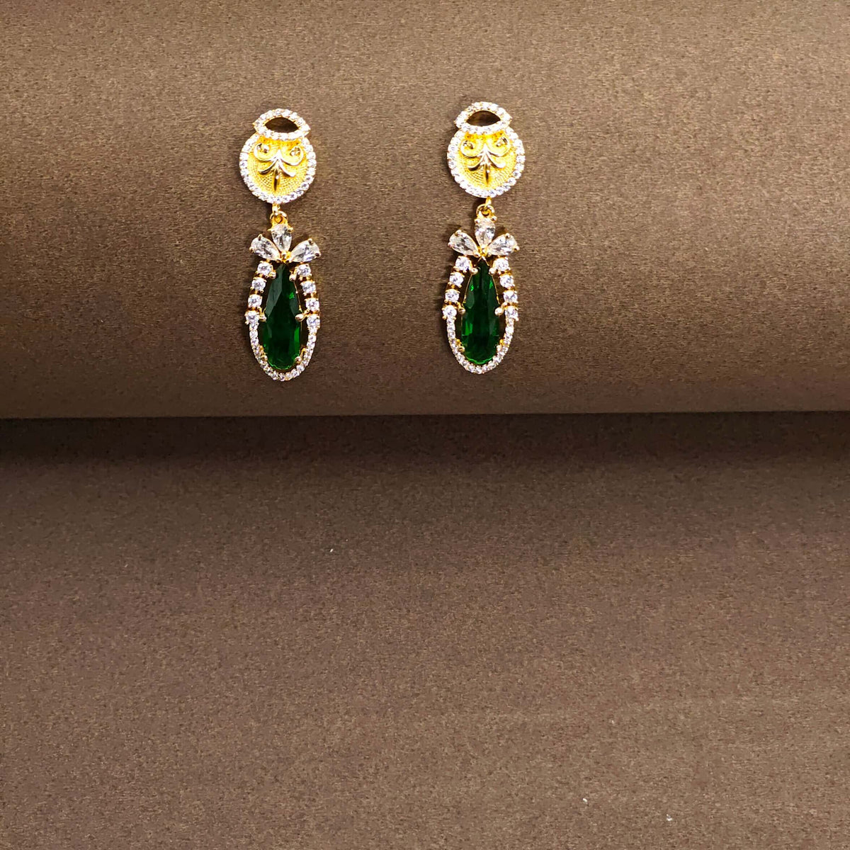 Harini Gold Plated CZ Earrings