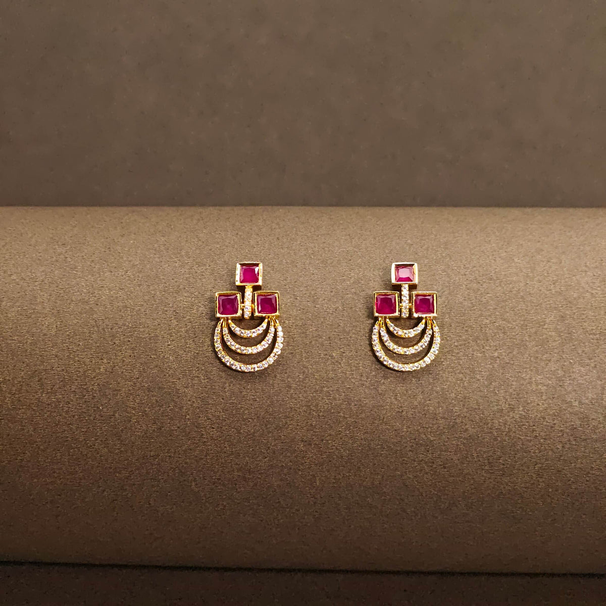 Hiral Gold Plated CZ Earrings