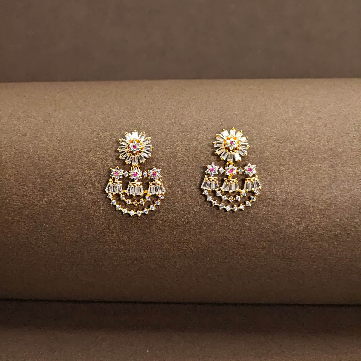 Gaurangi Gold Plated Crystal Earrings