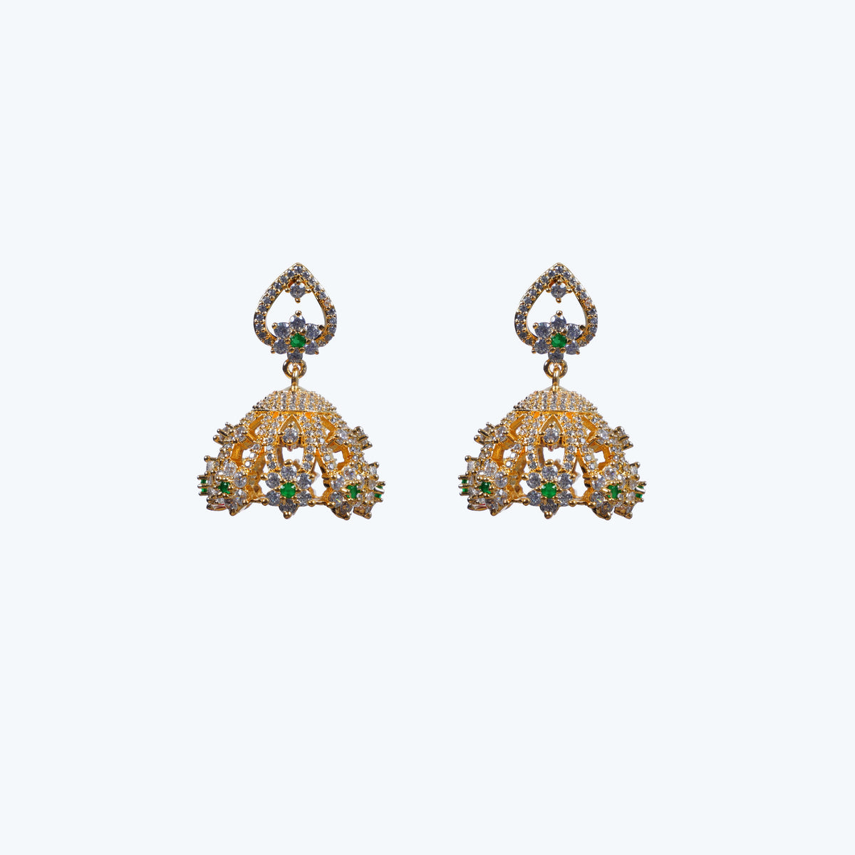 Britta Gold CZ Earrings