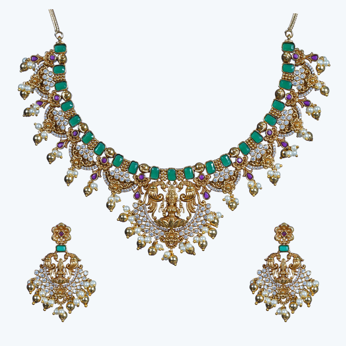 Damini Antique Necklace Set