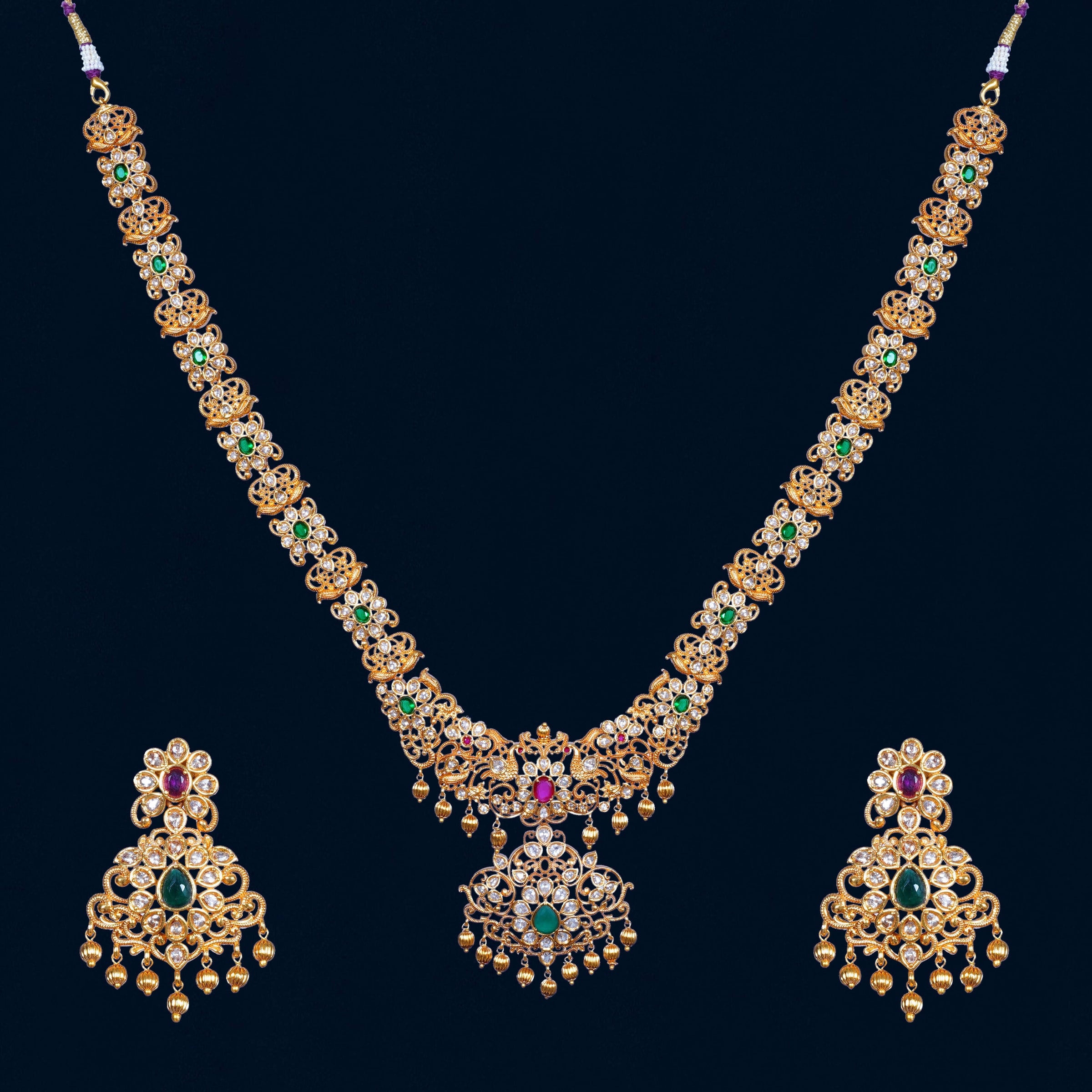 Shravya Antique Long Necklace Set