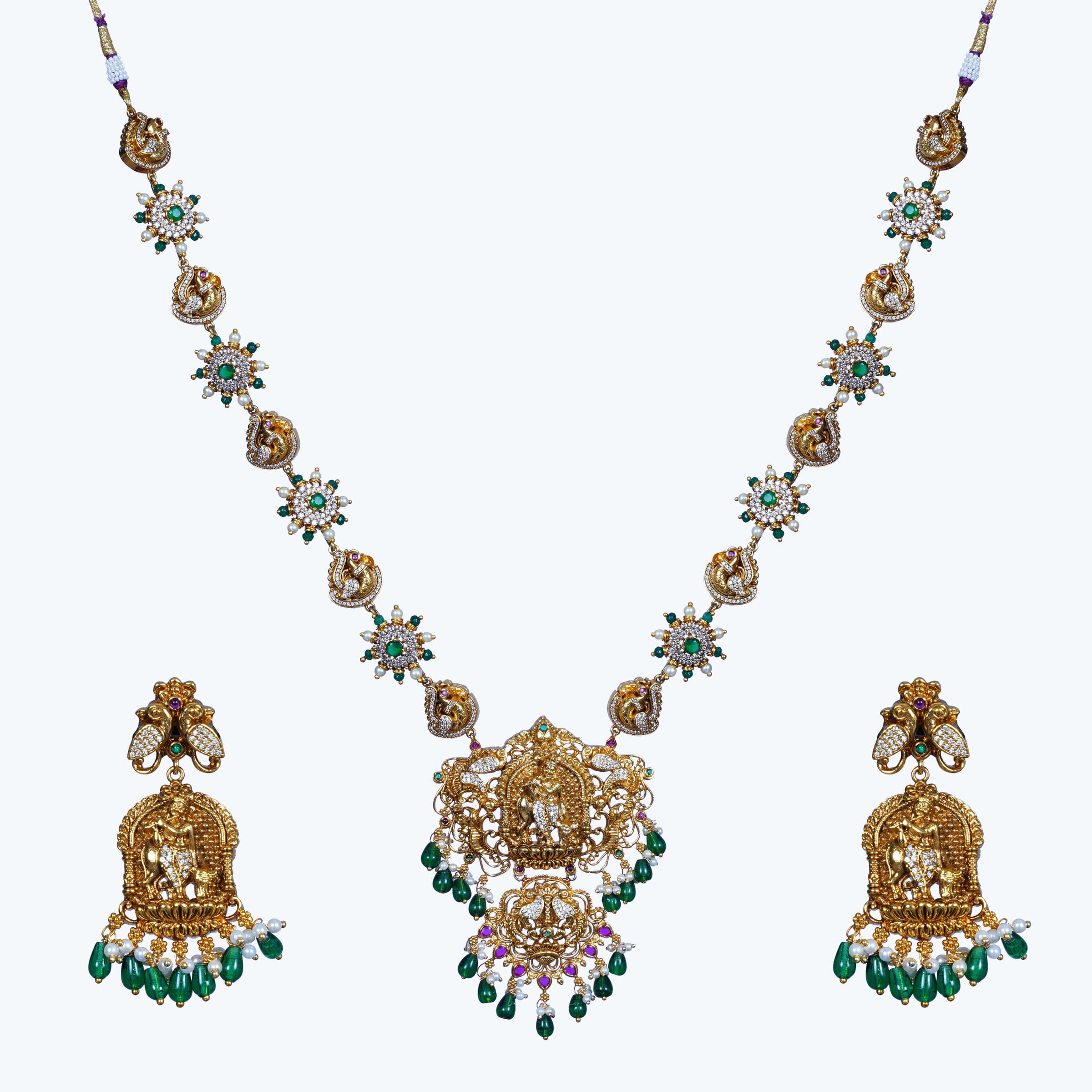 Raksha Antique Long Necklace Set