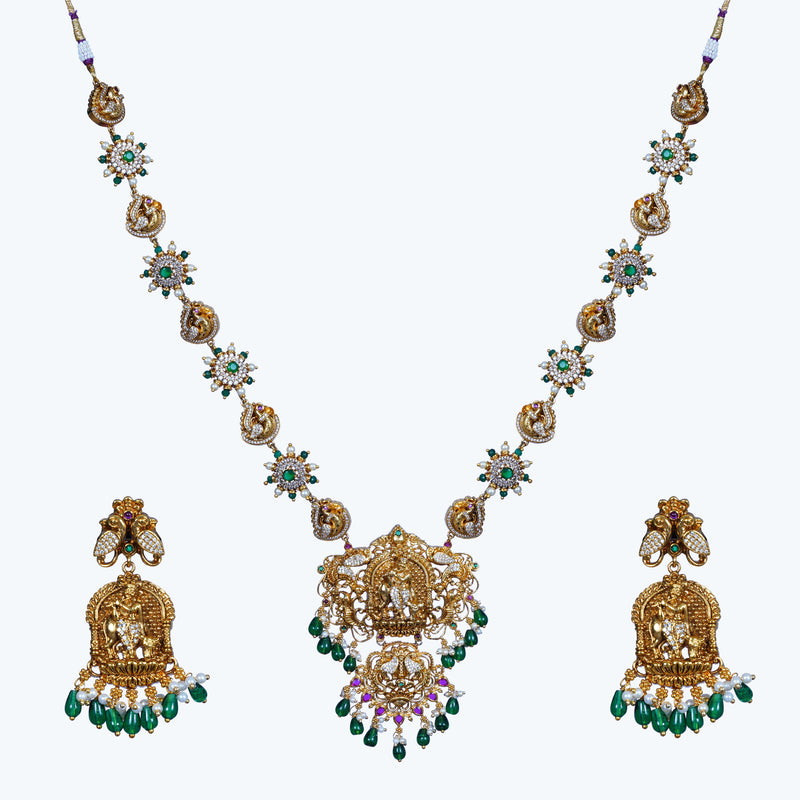 Raksha Antique Long Necklace Set