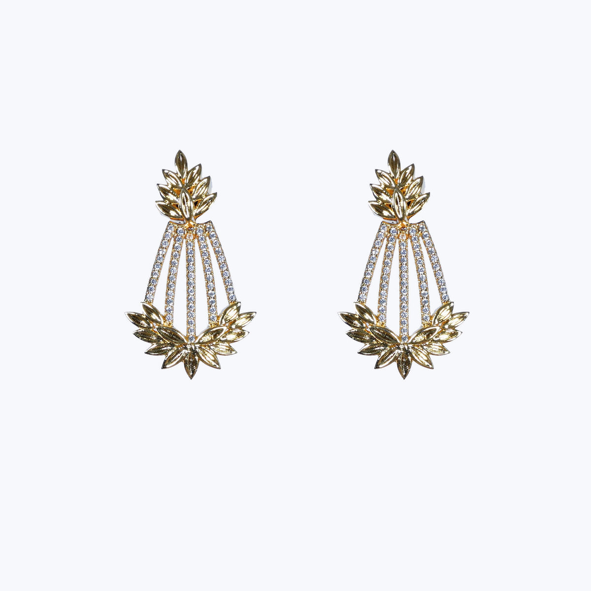 Hasika CZ Gold Plated Earrings