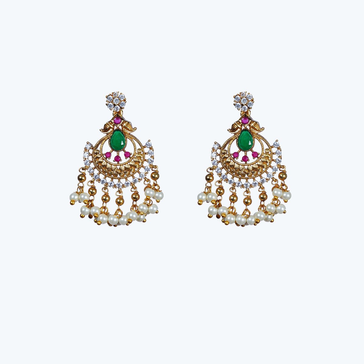 Lishika Antique Chandbali  Earrings