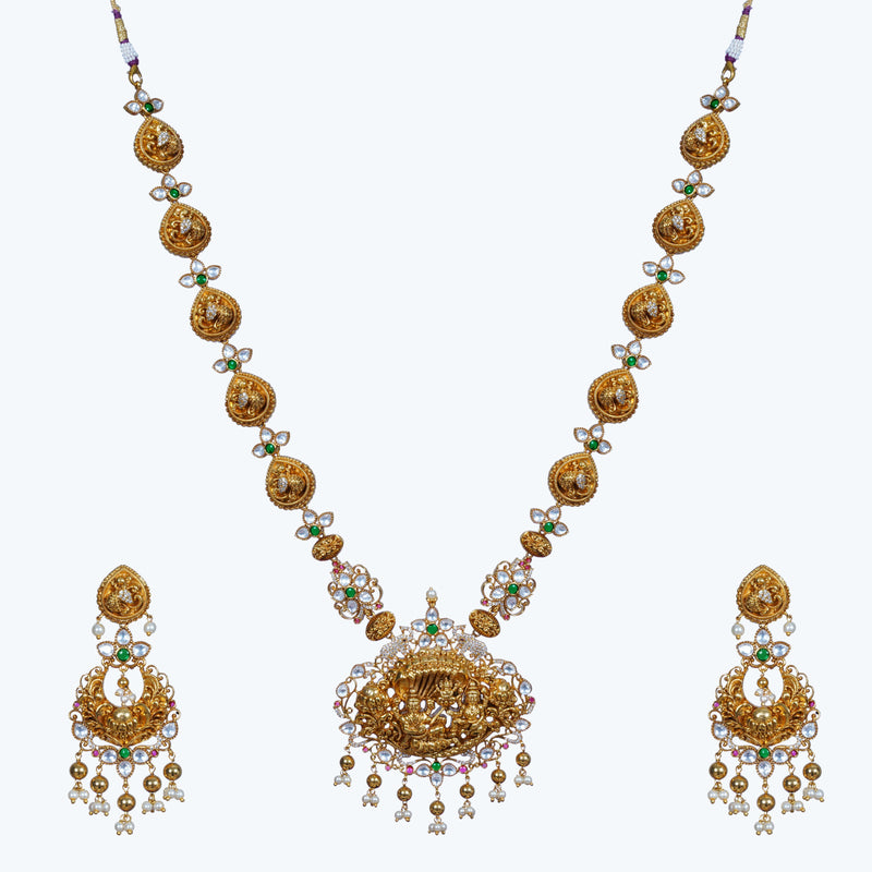 Vishnu avatar Nakshi Long Necklace Set