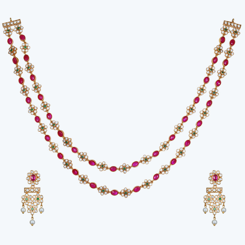 Multi Layer Long Necklace Set