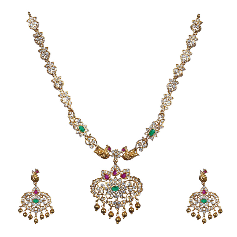 Yashodhara Peacock Antique Necklace Set